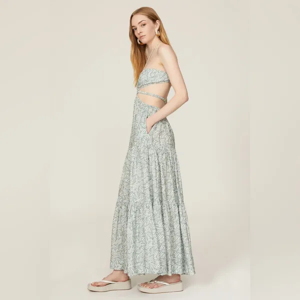 SIMKHAI Laurel‎ Palm Leaf Maxi in Suft Print Size xs - Image 5