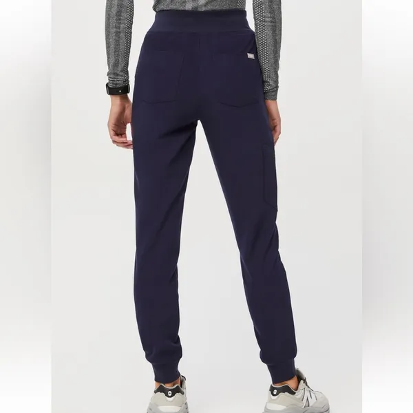 Figs Navy High Waisted Zamora Jogger Scrub Pants - Image 2