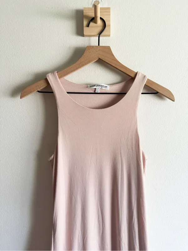 Good American Micro Rib Midi Dress Size M - Image 3