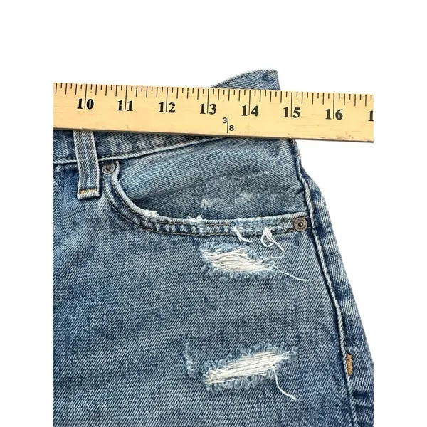 Aritzia Denim Forum Jean Shorts 26 Blue Cut Offs‎ Ex Boyfriend Midi Button #R8-3 - Image 6
