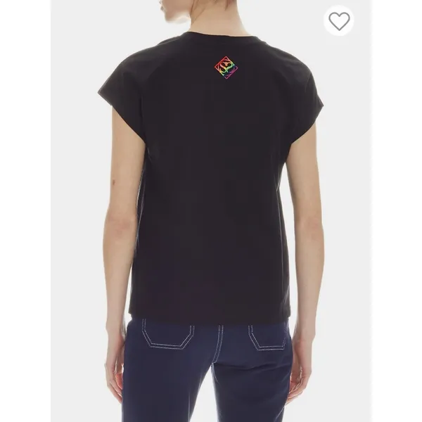 Sandro Zoelie Embroidered Slogan T-Shirt Don't‎ Be Late For Love Embroidered - Image 2