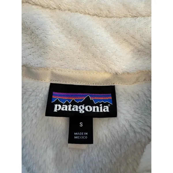 Patagonia Snap T Fleece Pullover Cream size small - Image 7