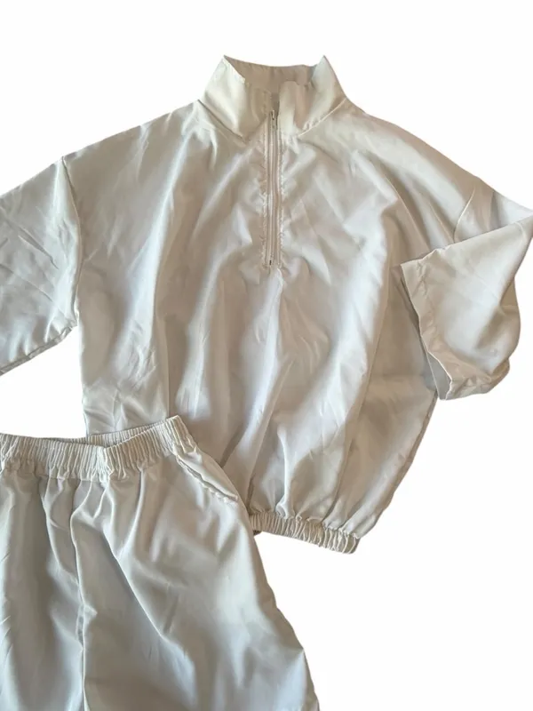 Women's Two Piece White Short Set Size XXL #260867 - Image 3