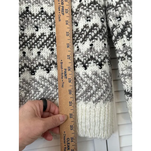 LOFT Fair Isle Geometric Pattern Knit Sweater Women's Size SP‎ Wool Blend - Image 5