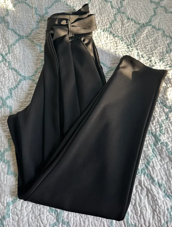 Pretty Little Thing Scuba Tie Waist Cigarette Pants - Image 2