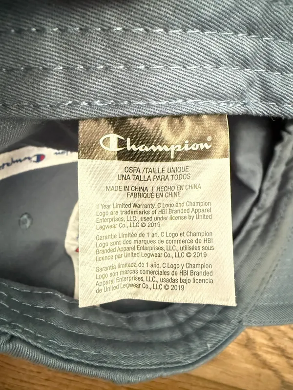 Champion Athletic Baseball Cap Blue/Gray Color One Size Adjustable Hat - Image 7