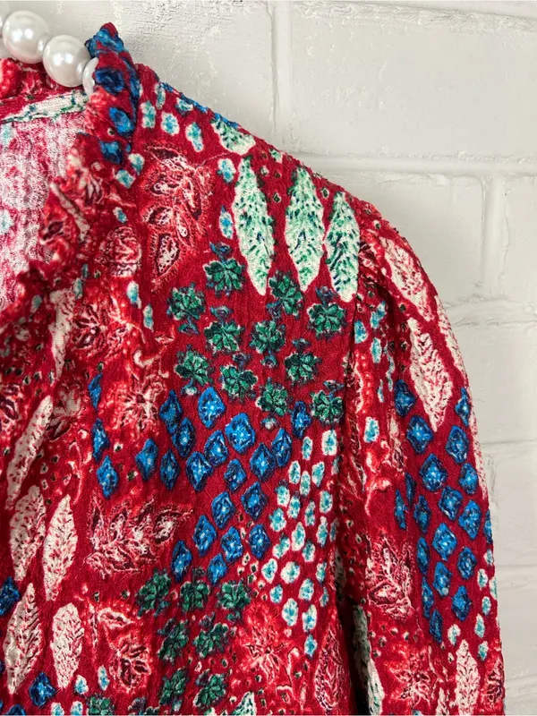 LOFT Colorful Patterned Lightweight Top Size M - Image 5
