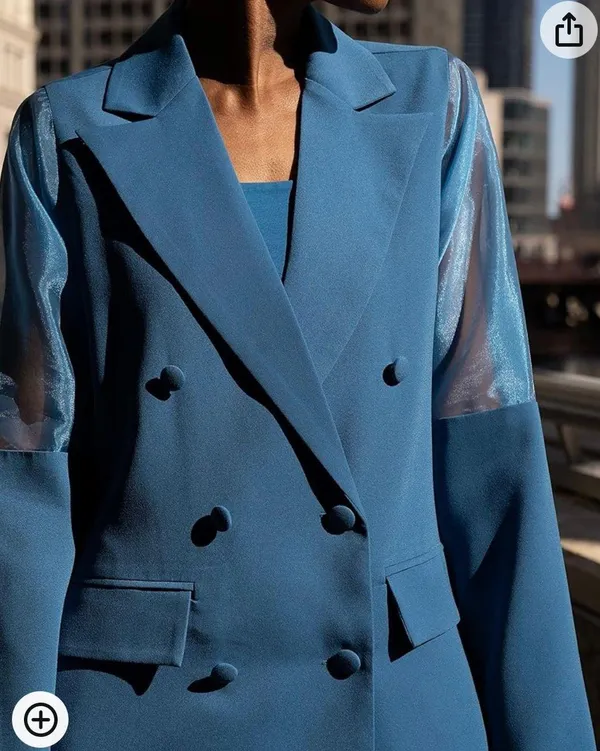 Women's Blue Sapphire Double Breasted Blazer by @signedblake - Image 7