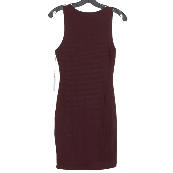 NWT ASTR The Label Womens Dress Sleeveless Mini V Neck Career Maroon Size XS FV - Image 6