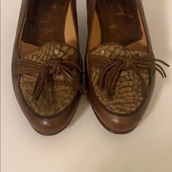 Vintage Size 35 / 5 Angelina 1980s Loafer‎ Pumps Brown - Image 8