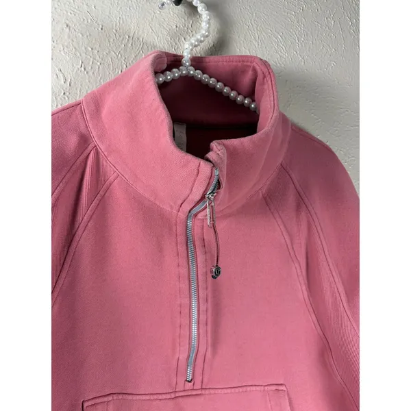 Lululemon Scuba Size XL/XXL Brier Rose Oversized Funnel High Neck Half Zip Comfy - Image 3