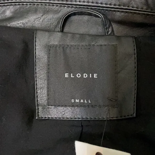 Elodie Black Leather Biker Motorcycle Jacket - Image 6