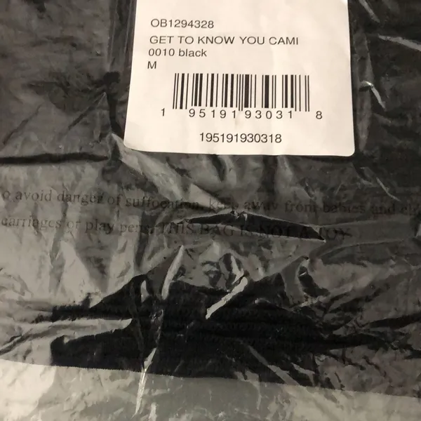 Free People Get‎ to Know You Cami Black Medium NWT - Image 3