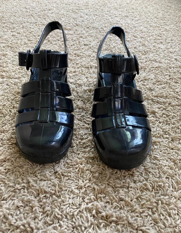 Jelly Sling back Heel Sandal Shoes Sz 6 - Image 3