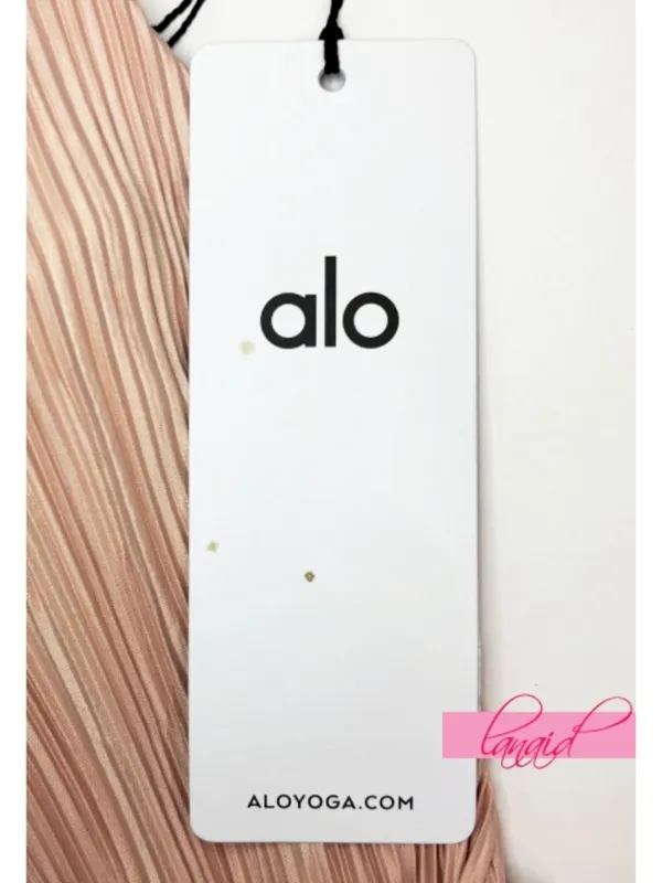 Alo Micro Plisse Game On Tennis Dress Pink Quartz Padded Belted Pleated Mini M - Image 9