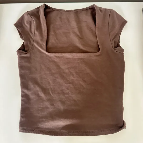 Garage Brown Crop Top - Image 2