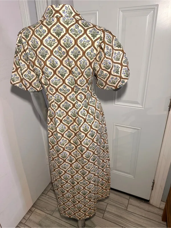 Tuckernuck Mimi Midi Dress Small Floral Puff Sleeve Cottagecore Cotton - Image 9