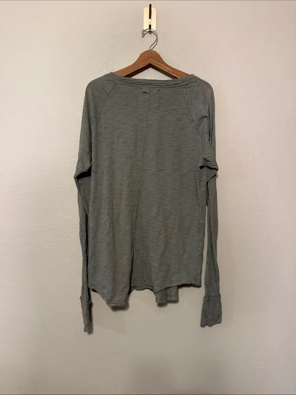 Free People We The Free Arden Tee in Washed Army Size Medium - Image 7