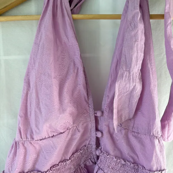 NWT Free People Sail away tunic tiered ruffle dress lilac purple small - Image 4