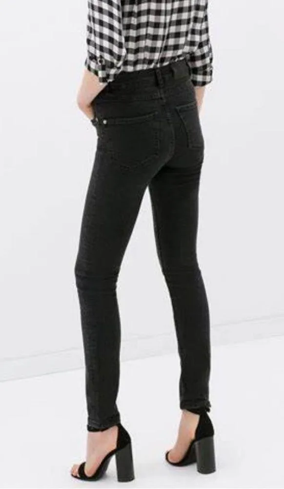 Zara Black Stretch Skinny Jeans 8 - Image 2