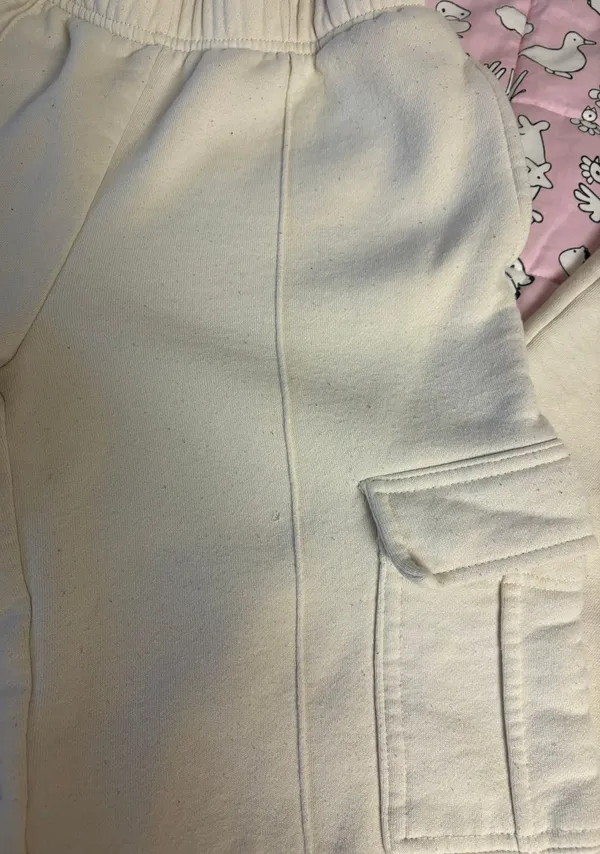 Cotton On Cream Cargo Sweatpants - Image 3