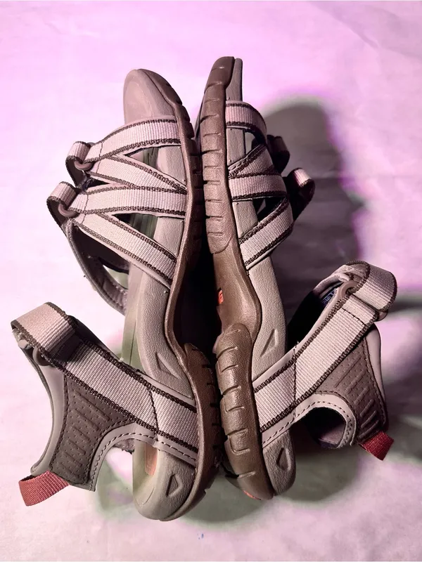 Teva Women's Gray and Pink Strappy Outdoor Sandals - Image 8