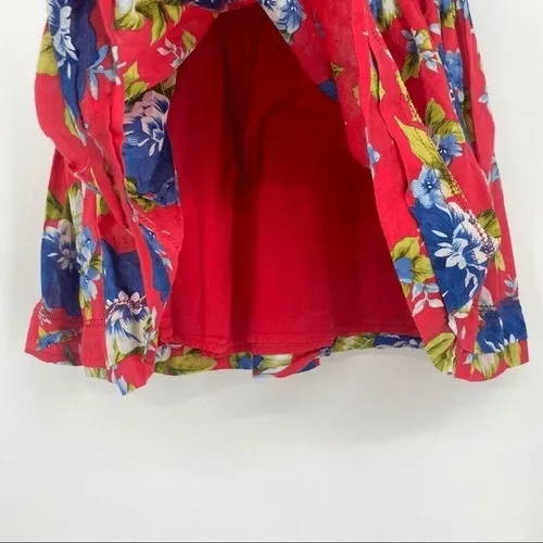 Y2K Abercrombie & Fitch Floral Mini Skirt‎ Navy Pink Size S - Image 5