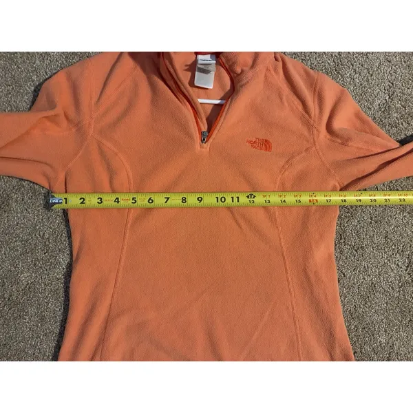 The North Face Fleece Pullover Womens M Coral 1/4 Zip TKA 100 Glacier Outdoor - Image 9