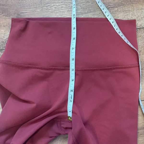Alo Yoga High-Waist Airbrush Legging Burgundy Small 28.5" Inseam Activewear Yoga - Image 7