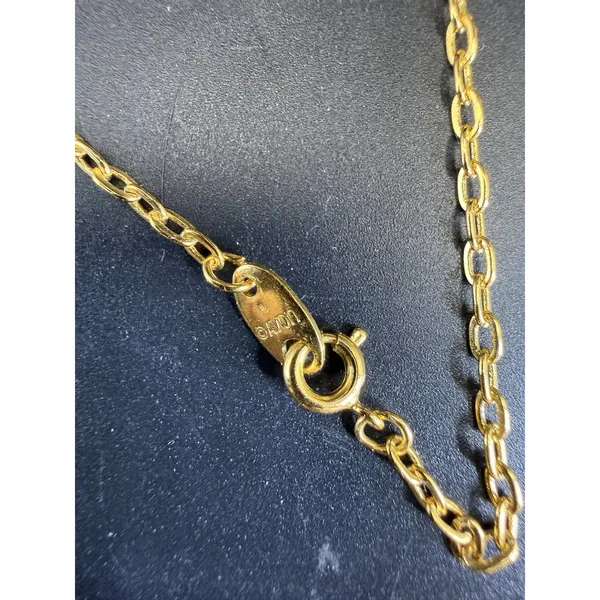 Vintage Avon 1992 Gold Tone “M” Initial Letter Pendant Chain Necklace 28” L - Image 9