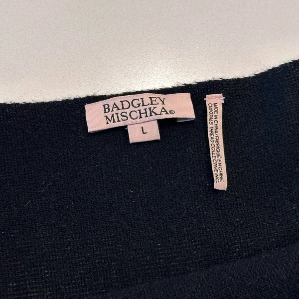 Badgley Mischka Double‎ Faced Sweater Knit Top Size Large - Image 9