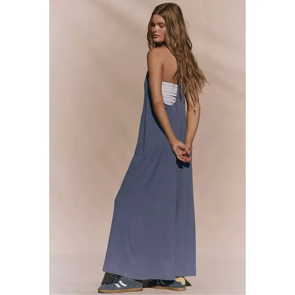 Free People Bohemian Zena One Piece Wide Leg Jumpsuit Periwinkle Blue Small NWT - Image 6