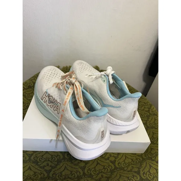 Hoka Mach 6 Women's Running Shoes White Aqua Teal Size 8.5 - Image 6