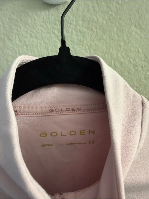 Aritzia Golden Butter Limit Zip Up Size XS Athletic Yoga Hiking Baby Pink - Image 3