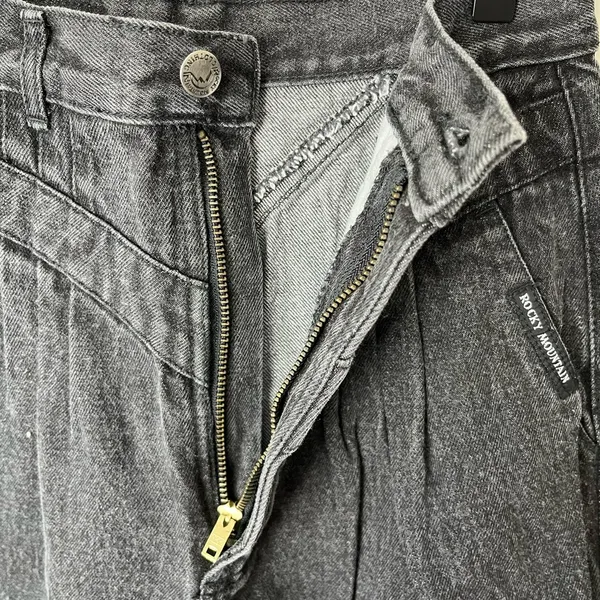Rockies Vintage Southwestern Bareback Denim Straight Leg Washed Black Jeans - Image 5