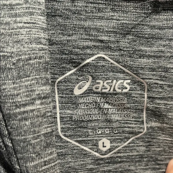 Asics Women's Charcoal Lightweight‎ Hooded Athletic Sweatshirt Woman’s L - Image 2