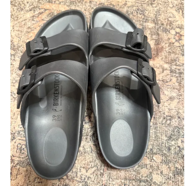 Birkenstock Arizona EVA Sandals Metallic Anthracite Waterproof Slides 8 Gray - Image 5