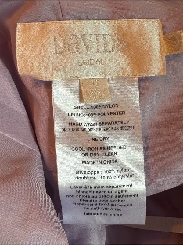 David's Bridal Lilac Lace Halter Gown 12 EUC - Image 10