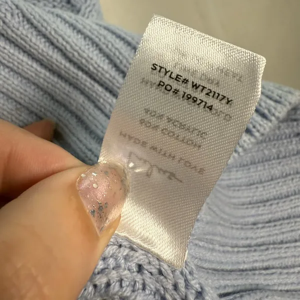 Lulus Sophisticated Staple Light Blue Cable Knit Sweater Vest Size Small - Image 10
