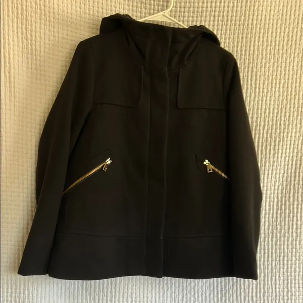 Zara Women's Black Utility Jacket with Gold Accents - Image 2