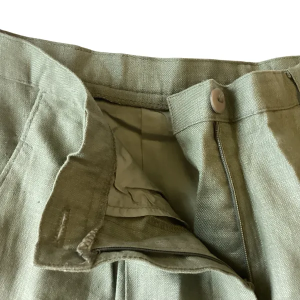 Anne Larson Linen Dress Pants Green Size 12 - Image 2