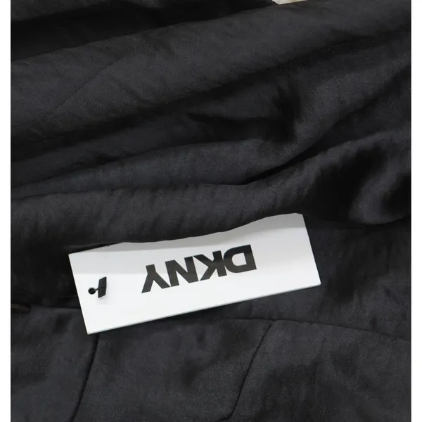 DKNY Satin Colorblocked Slip V Neck Midi Dress Black / Cloud / Eggshell 16 - Image 4