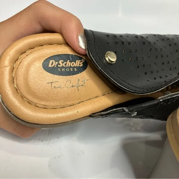 Dr. Scholl’s Promise True Comfort heeled mules faux leather black size 9‎ - Image 5
