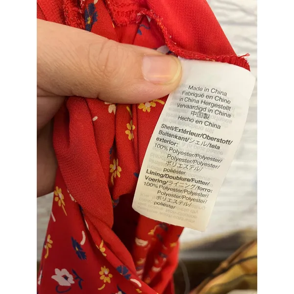 Madewell ruched wide leg jumpsuit in prairie posies women's 14 business casual‎ - Image 11