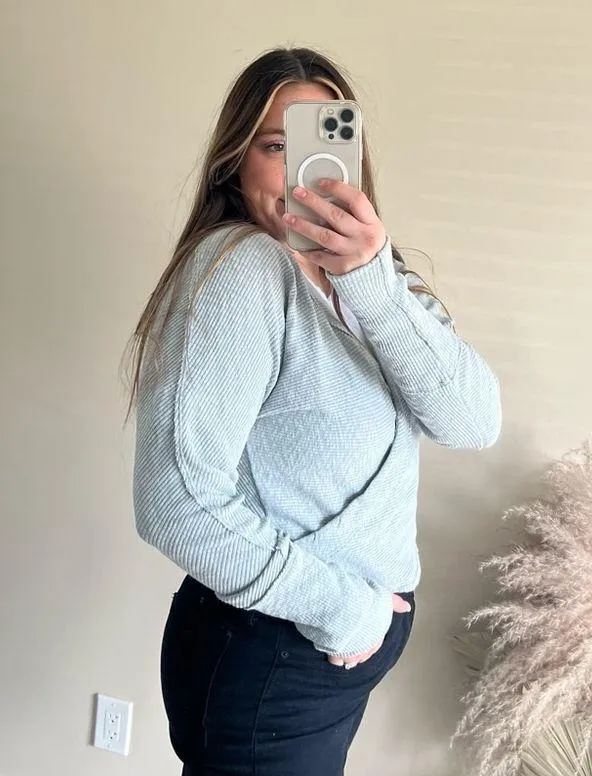 Free People NWT lupine light blue wrap top - Image 5