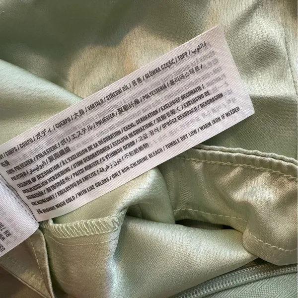 Abercrombie & Fitch Light Green Midi Satin Skirt with Slit‎ Size XXSP - Image 5