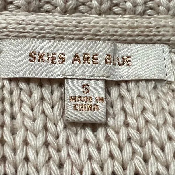 Skies Are Blue Womens Fair Isle Knit Sweater Sz S Preppy Heritage Nordic Chunky - Image 6