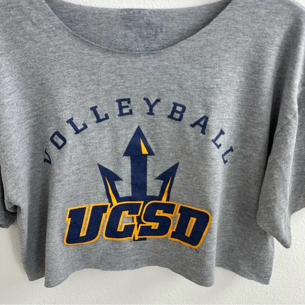 Russell Athletic UCSD Volleyball Cropped Off the Shoulder Tee - Image 2