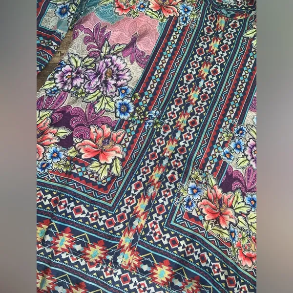 JOHNNY WAS spring boho printed Janelle Button-up silk blouse M tunic fall
$240 - Image 9