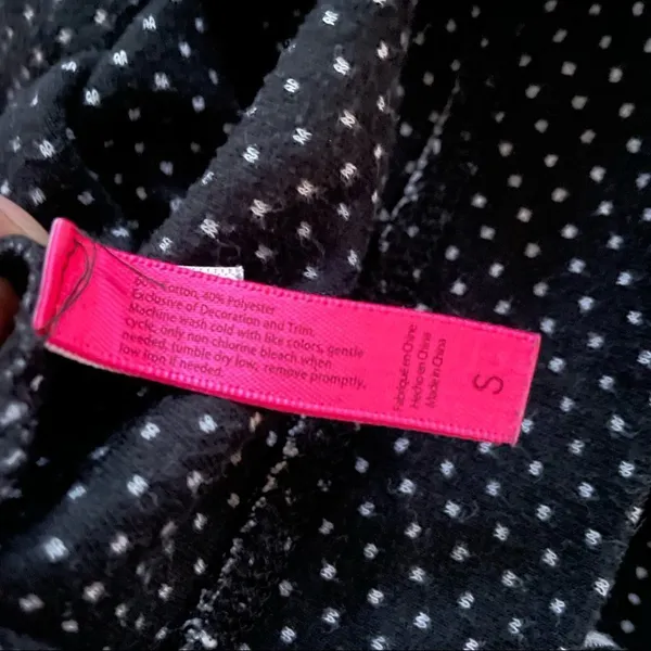 Betsey Johnson Cropped Stripe Polka Dot Top S - Image 7